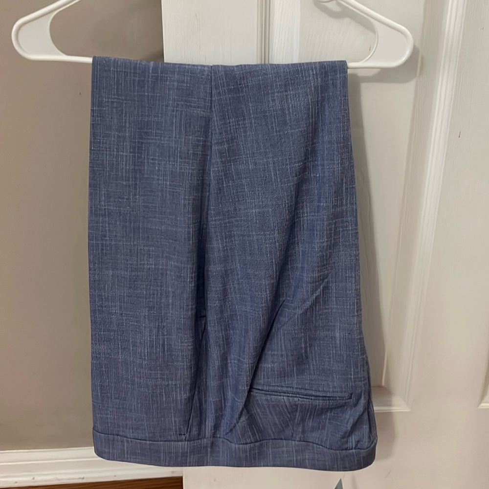 Ann Taylor NWT Wide Leg Petite Steel Purple Pant